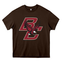 Chocolate Brown boston college eagl3s Heavy Core Tee - SnappyArt
