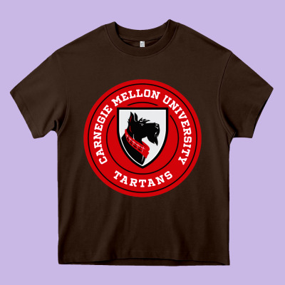 Carnegie Mellon Tartans Heavy Core Tee Designed By Snappyart