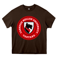 Chocolate Brown carnegie mellon tartans Heavy Core Tee - SnappyArt