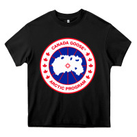 Black canada goose Heavy Core Tee - SnappyArt