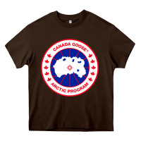 Chocolate Brown canada goose Heavy Core Tee - SnappyArt