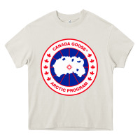 Cream canada goose Heavy Core Tee - SnappyArt