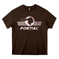 Chocolate Brown pontiac distressed Heavy Core Tee - SnappyArt