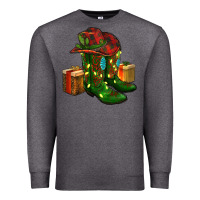 Charcoal Heather cowboy hat with boots christmas Premium Sweatshirt - RanaPortraitStore