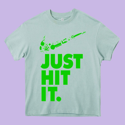 Just Hit It Cannabis Weed Vintage Retro Design For Weed Lover Heavy Core Tee Designed By Snappyart