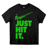 Black Just Hit It Cannabis Weed Vintage Retro Design for Weed Lover Heavy Core Tee - SnappyArt