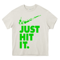 Cream Just Hit It Cannabis Weed Vintage Retro Design for Weed Lover Heavy Core Tee - SnappyArt
