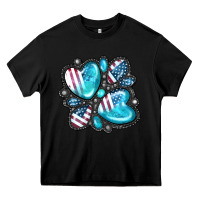 Black American gemstone Heavy Core Tee - FaDigitalArtStudio