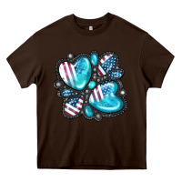 Chocolate Brown American gemstone Heavy Core Tee - FaDigitalArtStudio