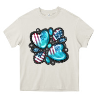 Cream American gemstone Heavy Core Tee - FaDigitalArtStudio