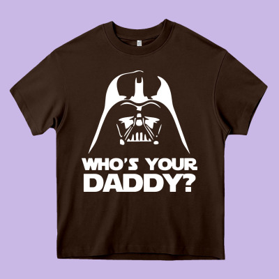 Darth Vader Who's Your Daddy Heavy Core Tee Designed By Snappyart