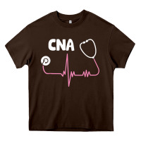 Chocolate Brown cna nurse t shirt Heavy Core Tee - SnappyArt