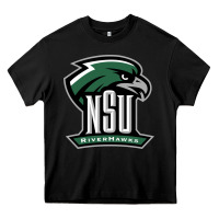 Black northeastern state riverhawks Heavy Core Tee - SnappyArt