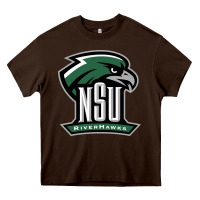 Chocolate Brown northeastern state riverhawks Heavy Core Tee - SnappyArt
