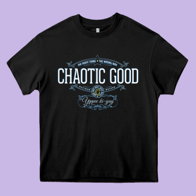 Chaotic Good Essential  Copy Heavy Core Tee Designed By Snappyart