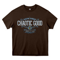 Chocolate Brown Chaotic Good Essential  Copy Heavy Core Tee - SnappyArt
