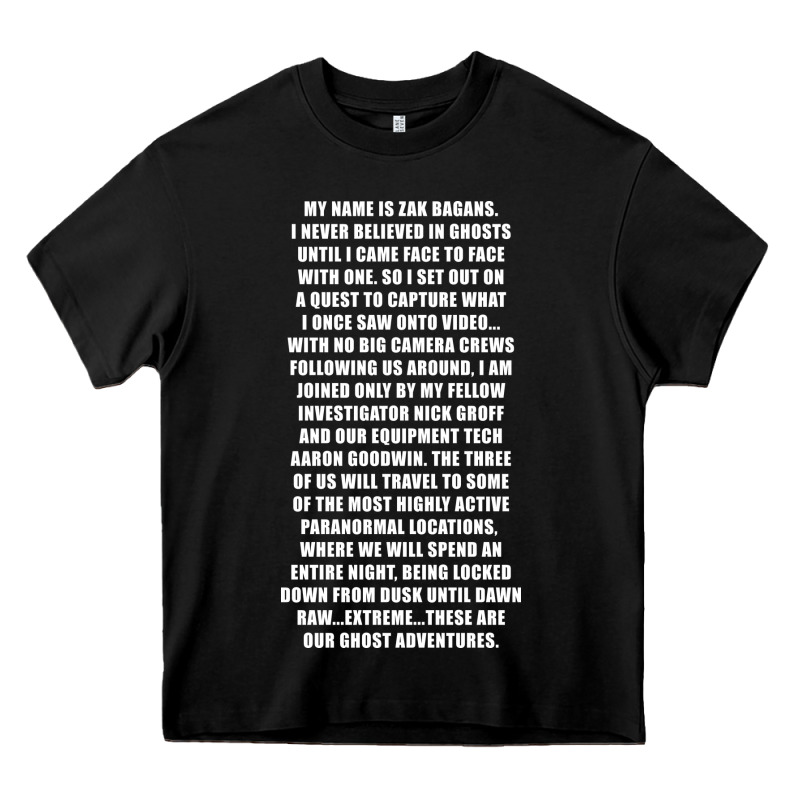 My Name Is Zak Bagans - Ghost Adventures Heavy Core Tee by SnappyArt | Teevron