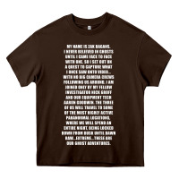Chocolate Brown MY NAME IS ZAK BAGANS - GHOST ADVENTURES Heavy Core Tee - SnappyArt