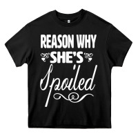 Black the reason she is spoiled couples matching set valentines t shirt Heavy Core Tee - SnappyArt