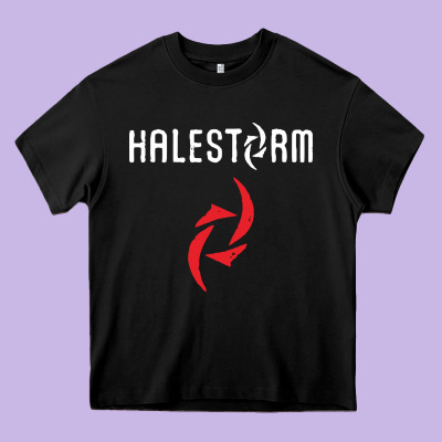 Halestorm Black Heavy Core Tee Designed By Snappyart