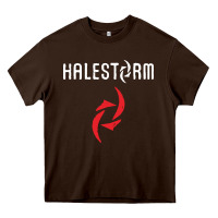 Chocolate Brown halestorm black Heavy Core Tee - SnappyArt