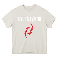 Cream halestorm black Heavy Core Tee - SnappyArt