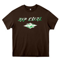 Chocolate Brown Rip Curl, Rip, Curl, the Rip Curl, Rip Curl vintage, Rip Curl art, Rip Heavy Core Tee - SnappyArt