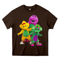 Chocolate Brown new 755 barney and friends cute Heavy Core Tee - SnappyArt