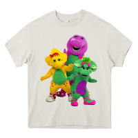 Cream new 755 barney and friends cute Heavy Core Tee - SnappyArt