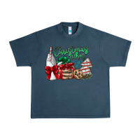 Midnight Navy Christmas Vibes Urban Heavy Tee - CowhideDigitalArt