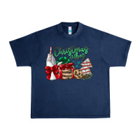Navy Christmas Vibes Urban Heavy Tee - CowhideDigitalArt