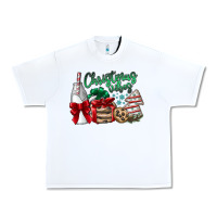 White Christmas Vibes Urban Heavy Tee - CowhideDigitalArt