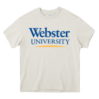 Cream webster university Heavy Core Tee - SnappyArt