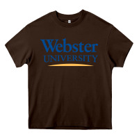 Chocolate Brown webster university Heavy Core Tee - SnappyArt