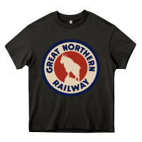 Asphalt Great Northern Railroad Heavy Core Tee - SnappyArt