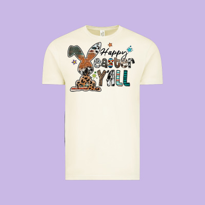 Happy Easter Y'all Vintage Tee Designed By Cowhidedigitalart