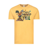 Vintage Mustard Happy Easter Y'all Vintage Tee - CowhideDigitalArt