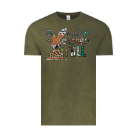Vintage Olive Happy Easter Y'all Vintage Tee - CowhideDigitalArt