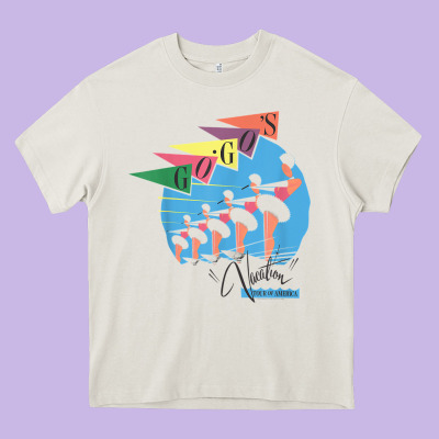 The Go Go's   Vacation Retro T Shirt Heavy Core Tee Designed By Snappyart