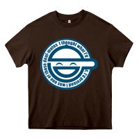 Chocolate Brown Laughing Man GHOST IN THE SHELL Classic Heavy Core Tee - SnappyArt