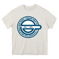 Cream Laughing Man GHOST IN THE SHELL Classic Heavy Core Tee - SnappyArt