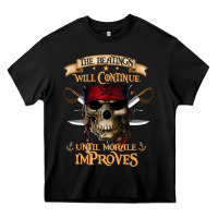 Black pirate the beatings will continue until morale improves Heavy Core Tee - SnappyArt
