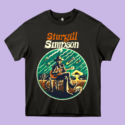 Sturgill Simpson Retro Heavy Core Tee Designed By Snappyart