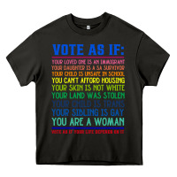 Asphalt Vote As If Your Life Depends On It Human Rights Heavy Core Tee - SnappyArt