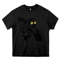 Black big lebowski Heavy Core Tee - SnappyArt