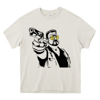 Cream big lebowski Heavy Core Tee - SnappyArt