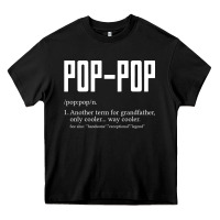 Black Pop Pop Gifts Grandpa Fathers Day Pop-Pop Heavy Core Tee - SnappyArt