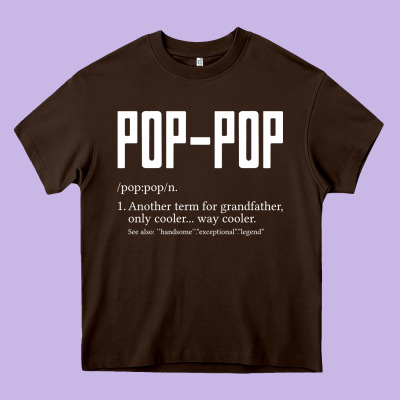 Pop Pop Gifts Grandpa Fathers Day Pop-pop Heavy Core Tee Designed By Snappyart