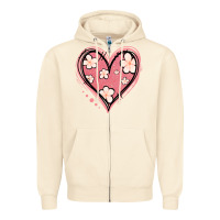 Sandshell floral pink glitter heart Zipper Hoodie - Jasminsmagicworld