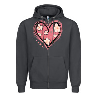 Smoke floral pink glitter heart Zipper Hoodie - Jasminsmagicworld